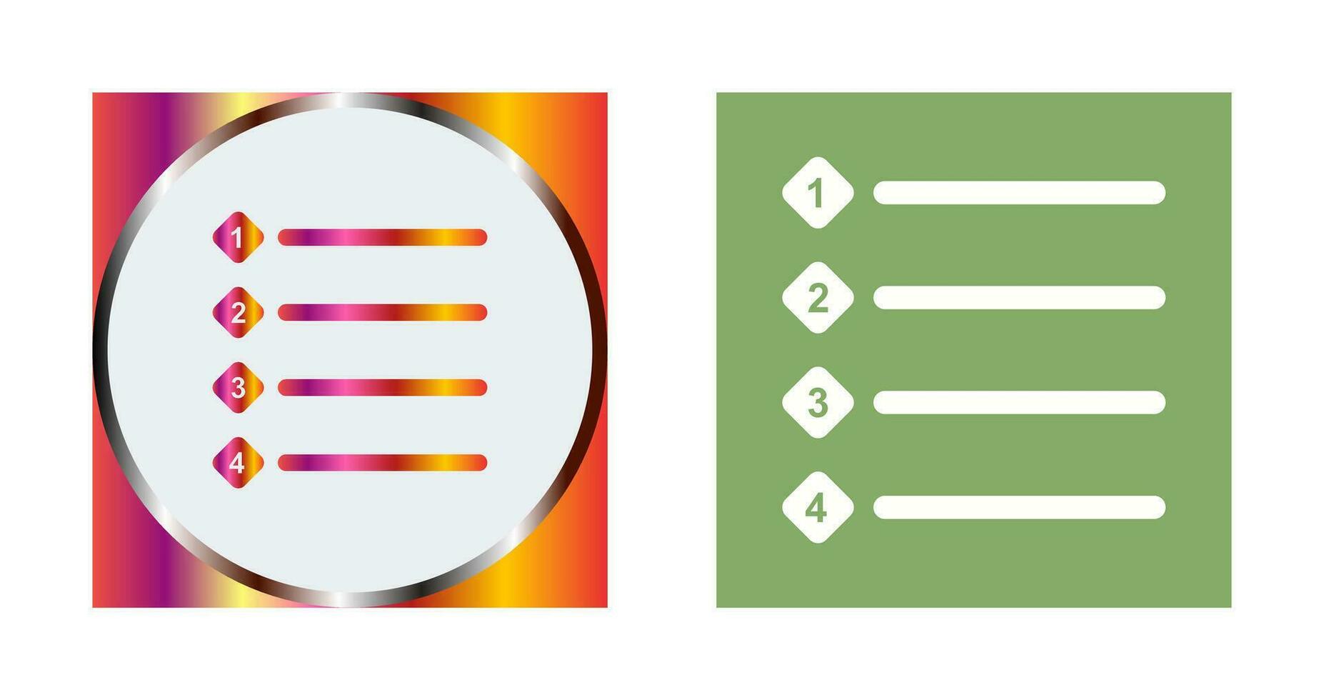 icono de vector de lista numerada única