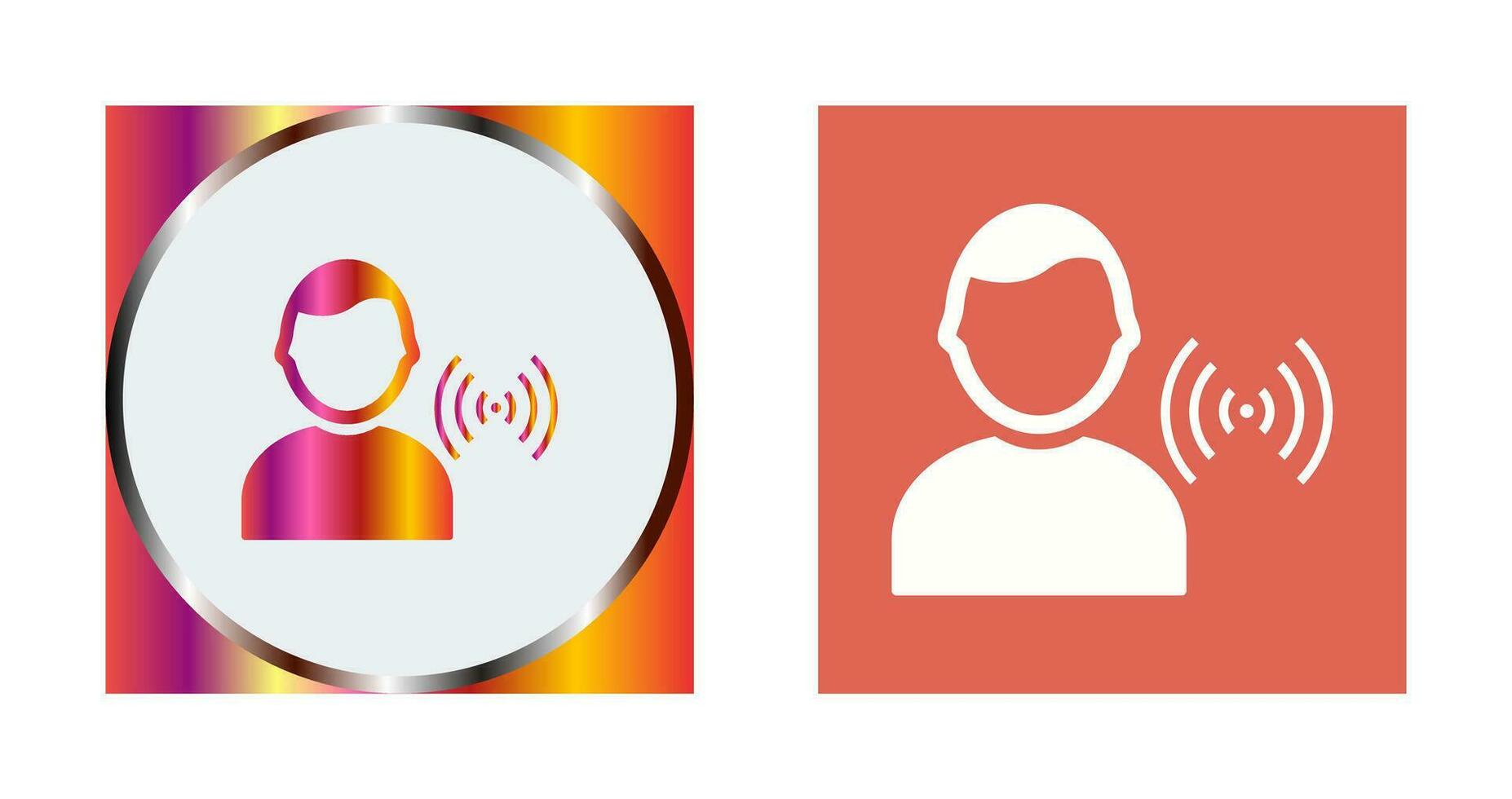 Unique Signal on User Vector Icon