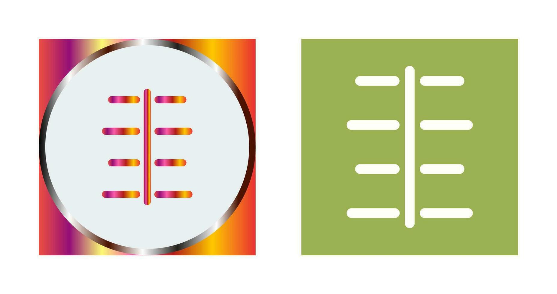 Unique Center Align Vector Icon