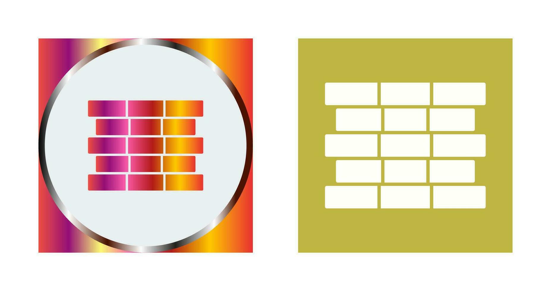 Unique Bricks Vector Icon