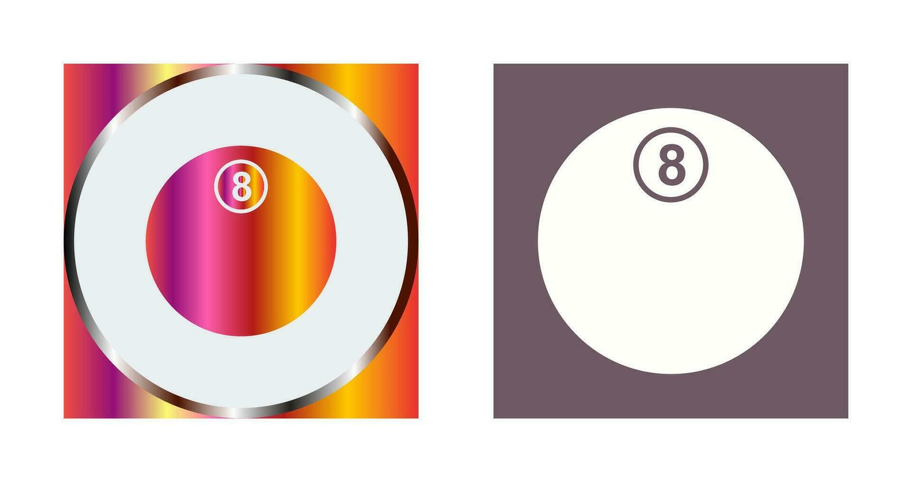 Unique Eight Ball Vector Icon