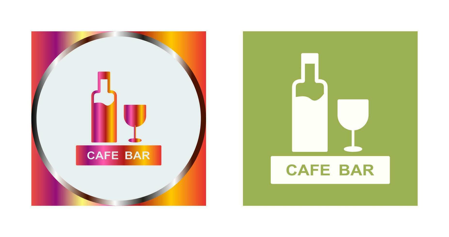 Unique Drinks Cafe Vector Icon