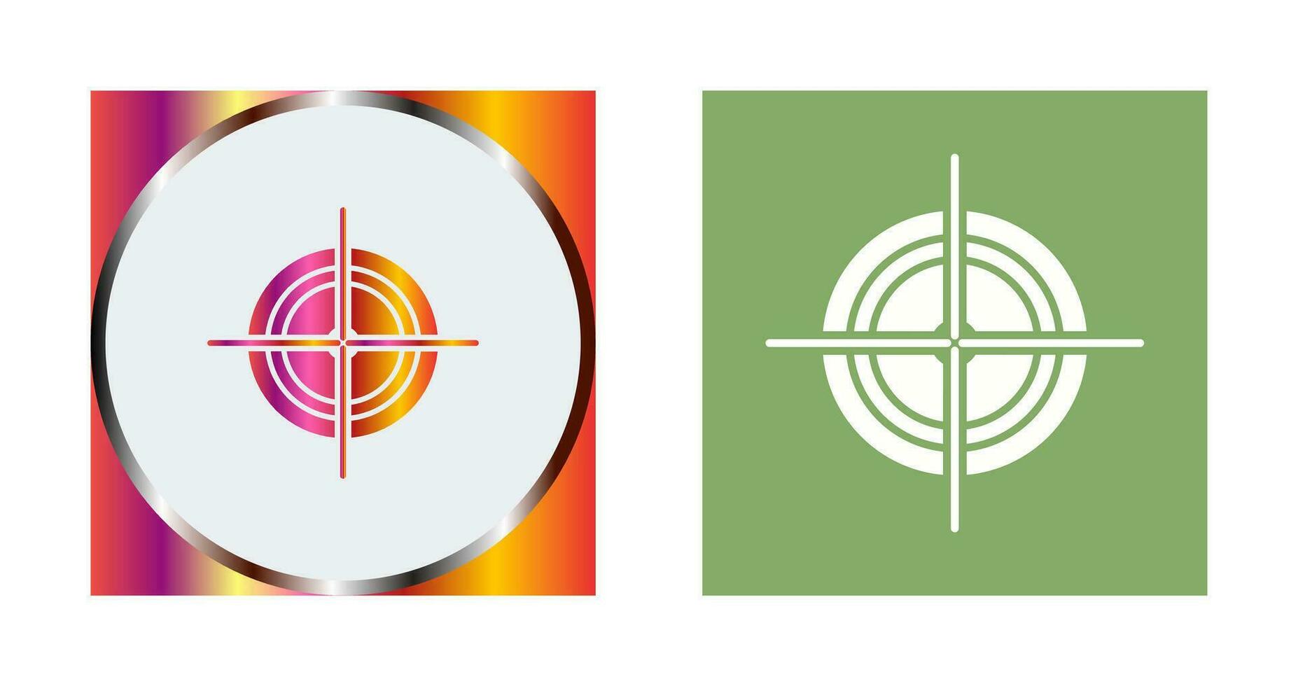 Unique Target Vector Icon