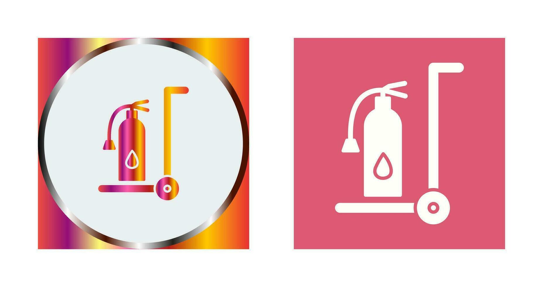 Unique Moveable Extinguisher Vector Icon