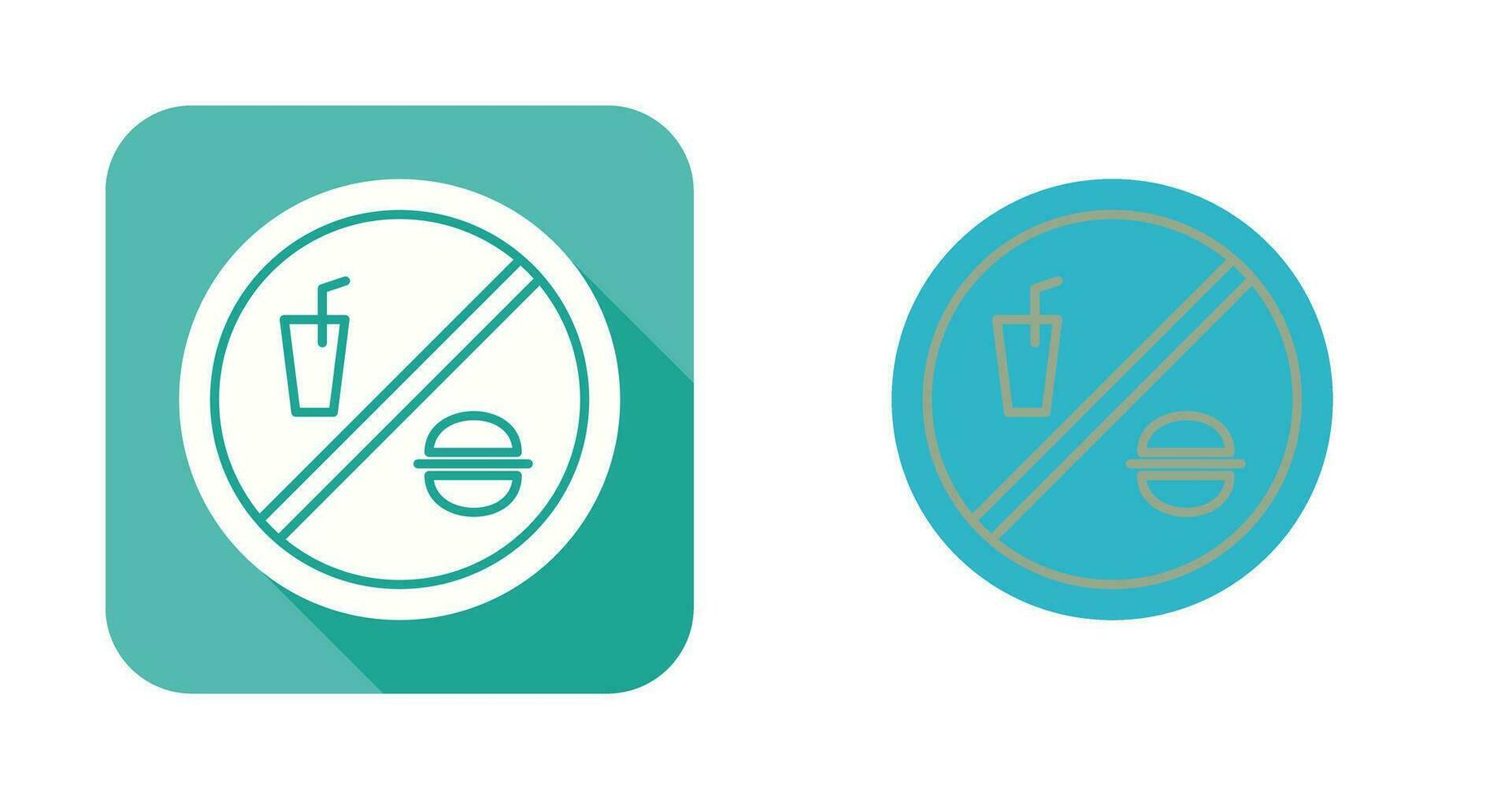 No Food or Drinks Vector Icon