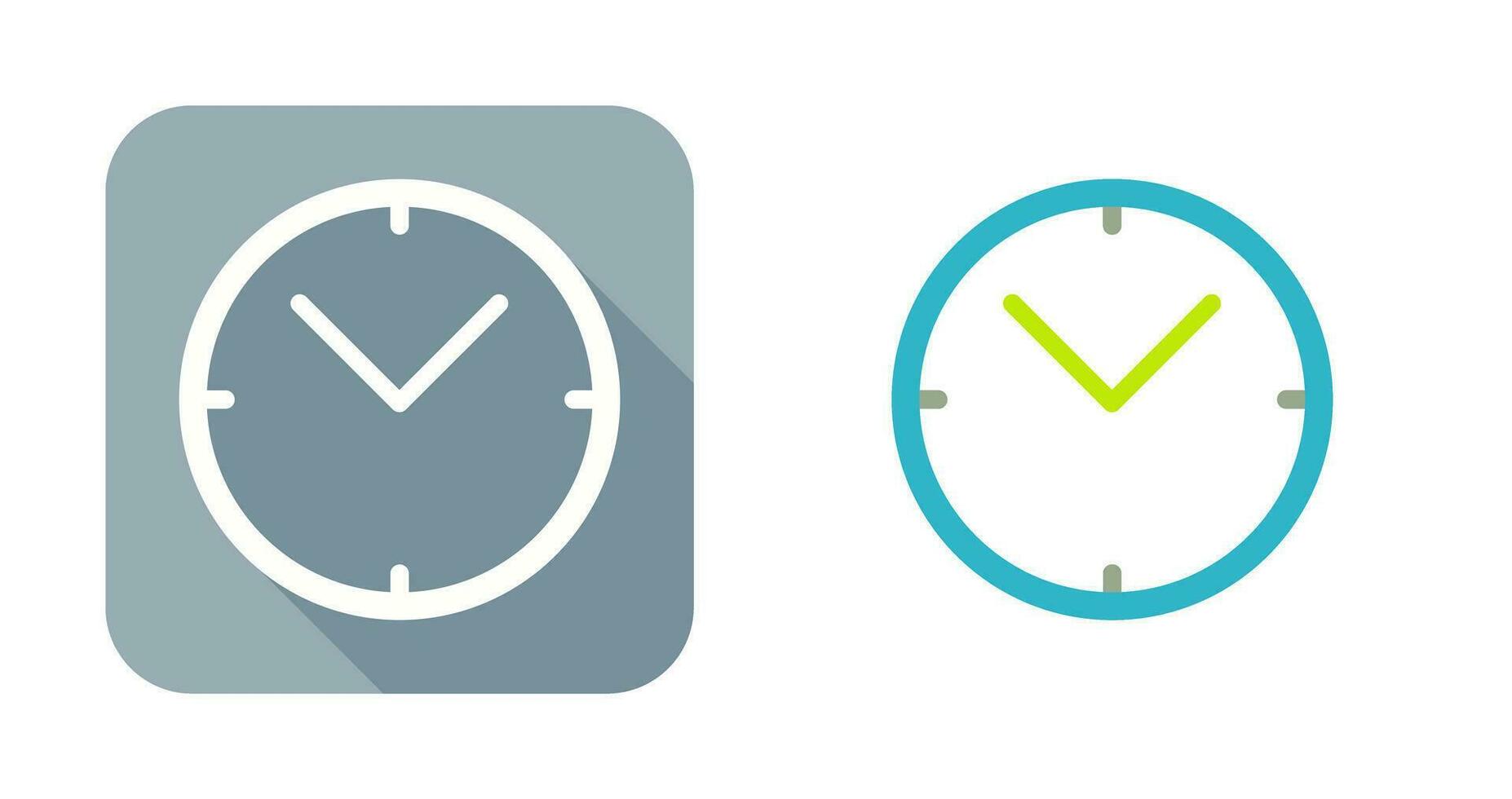 Unique Clock Vector Icon