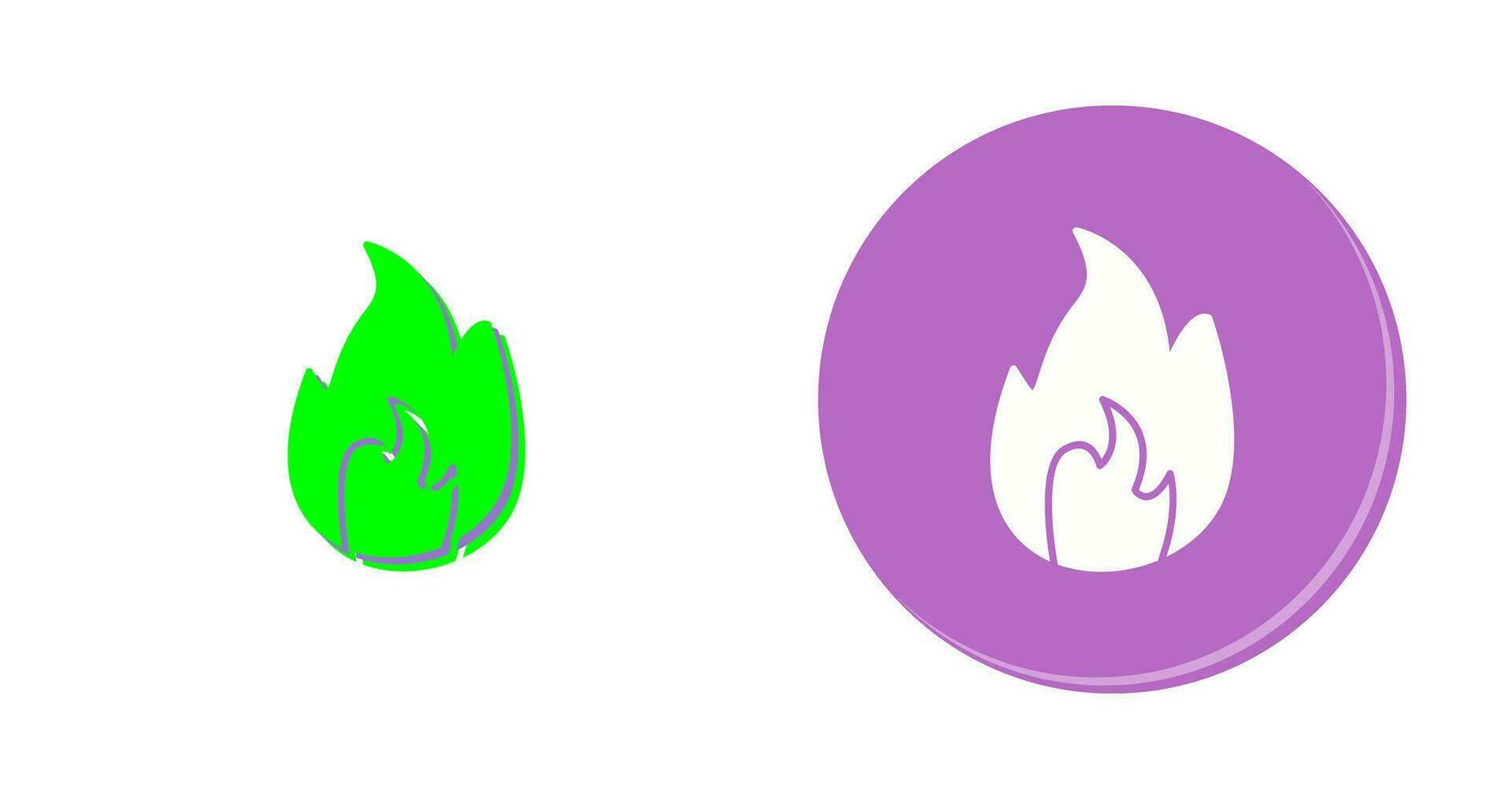 Unique Flame Vector Icon