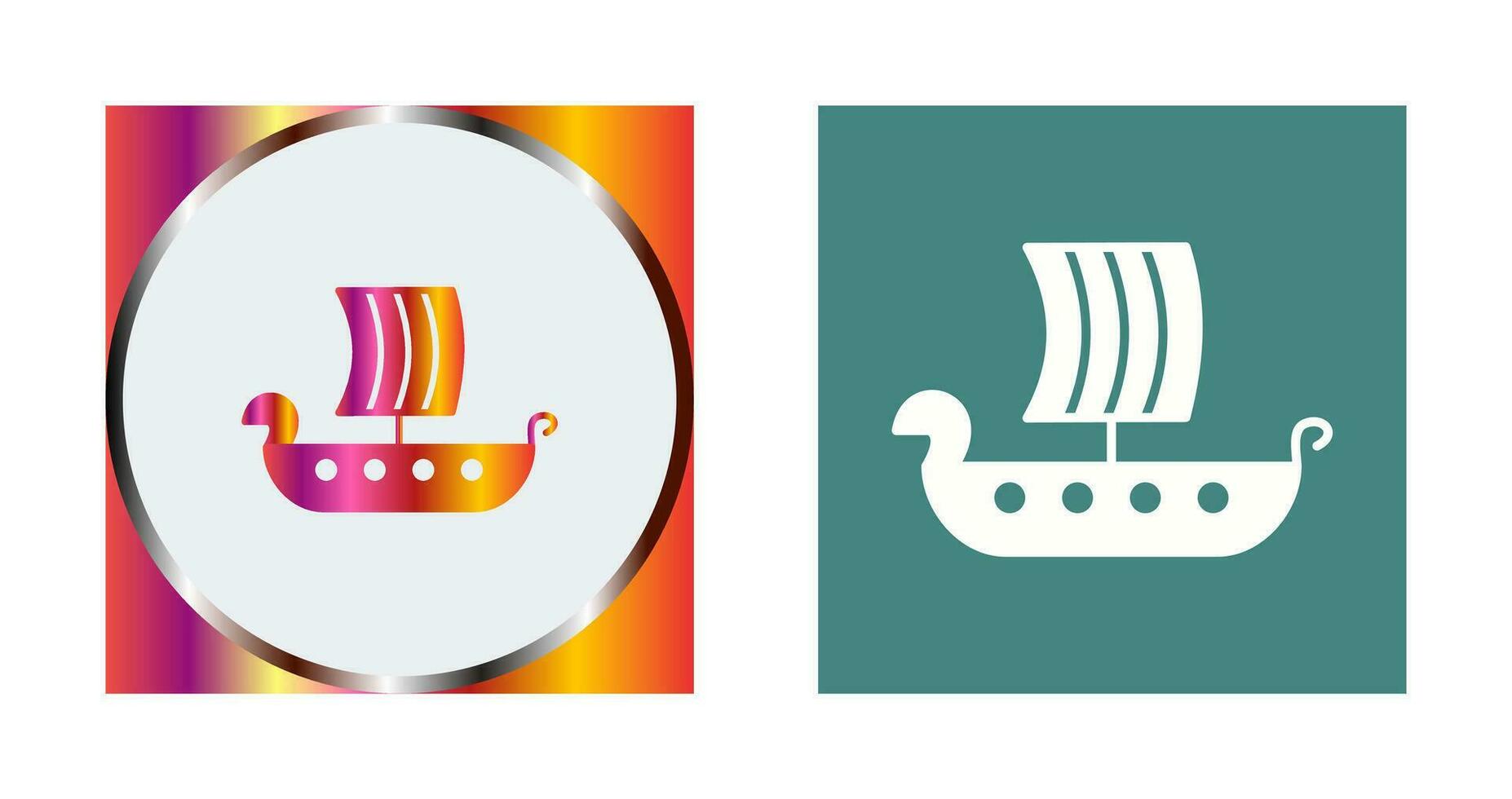 Viking Ship Vector Icon