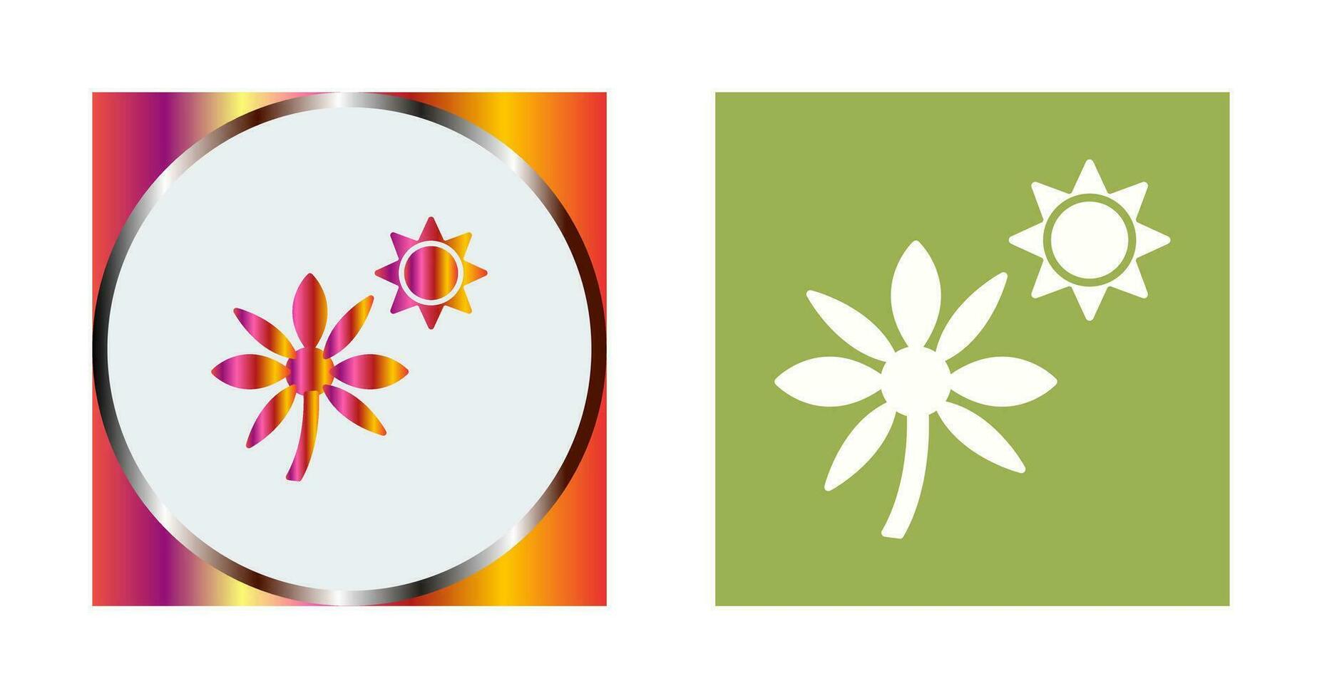 Flower in sunlight Vector Icon