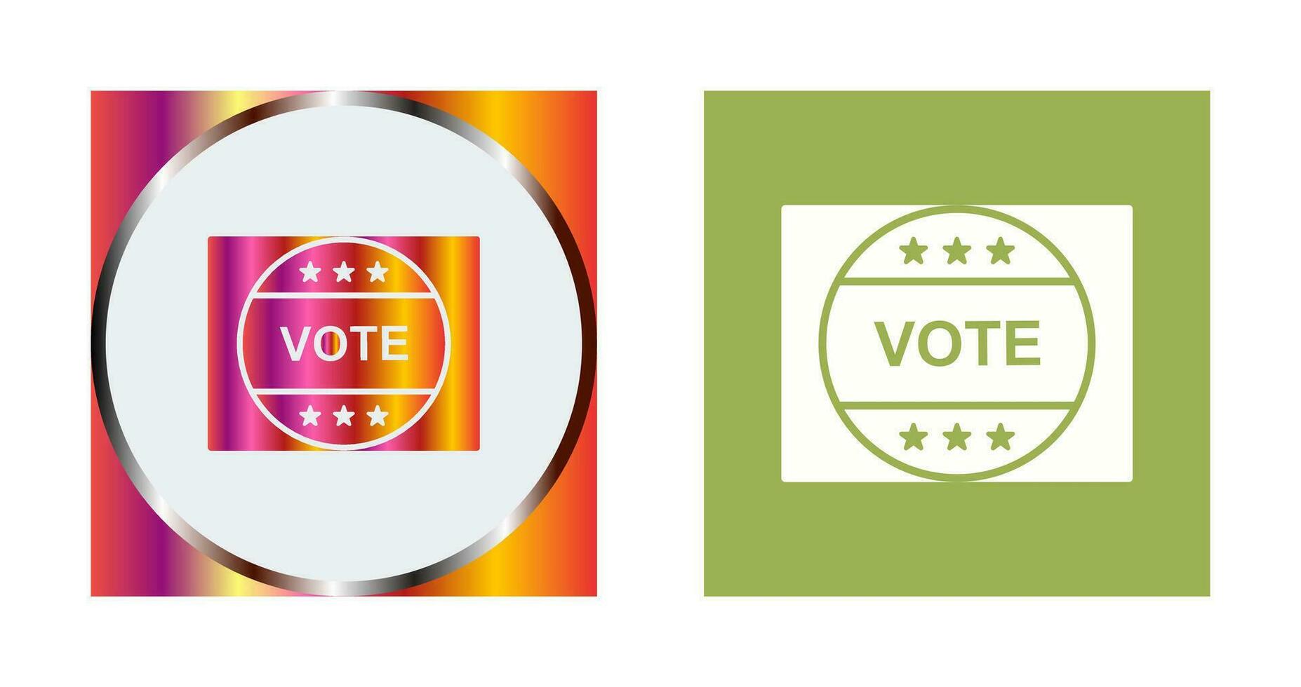Vote Sticker Vector Icon