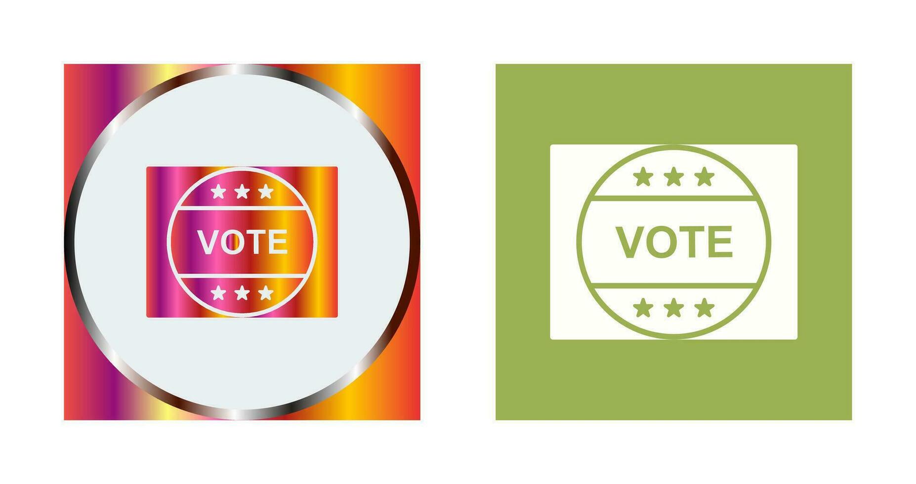 Vote Sticker Vector Icon