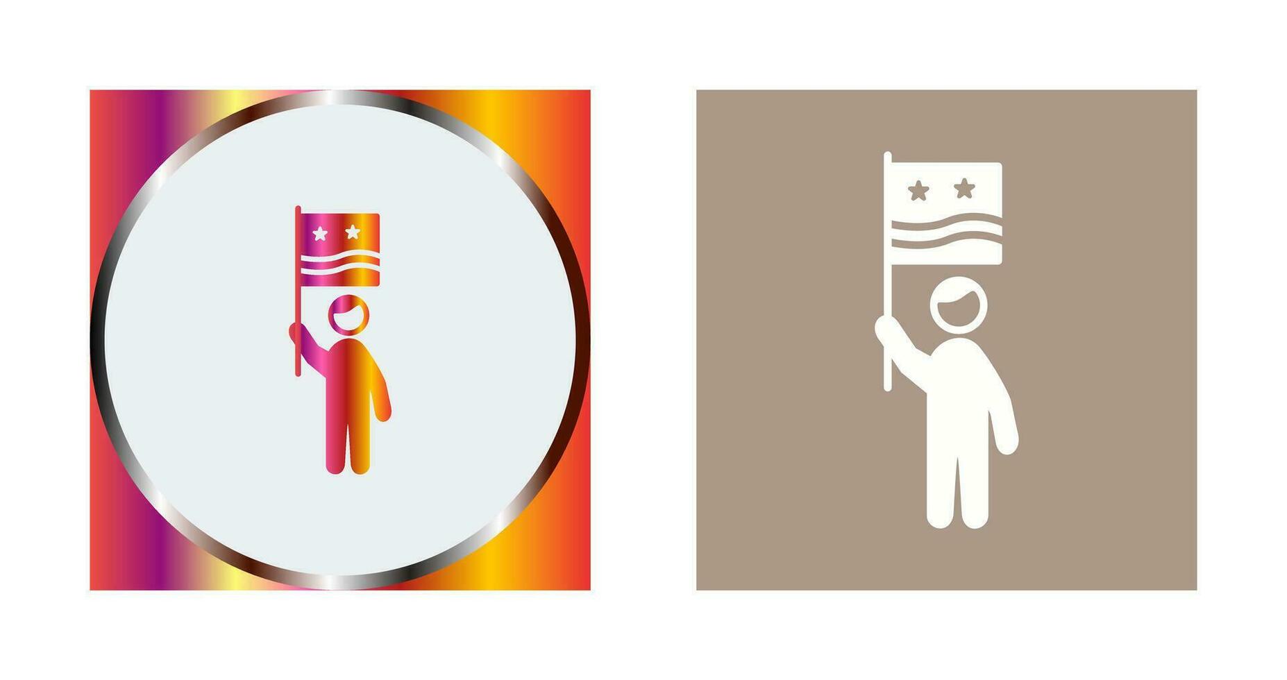 Raising Flag Vector Icon