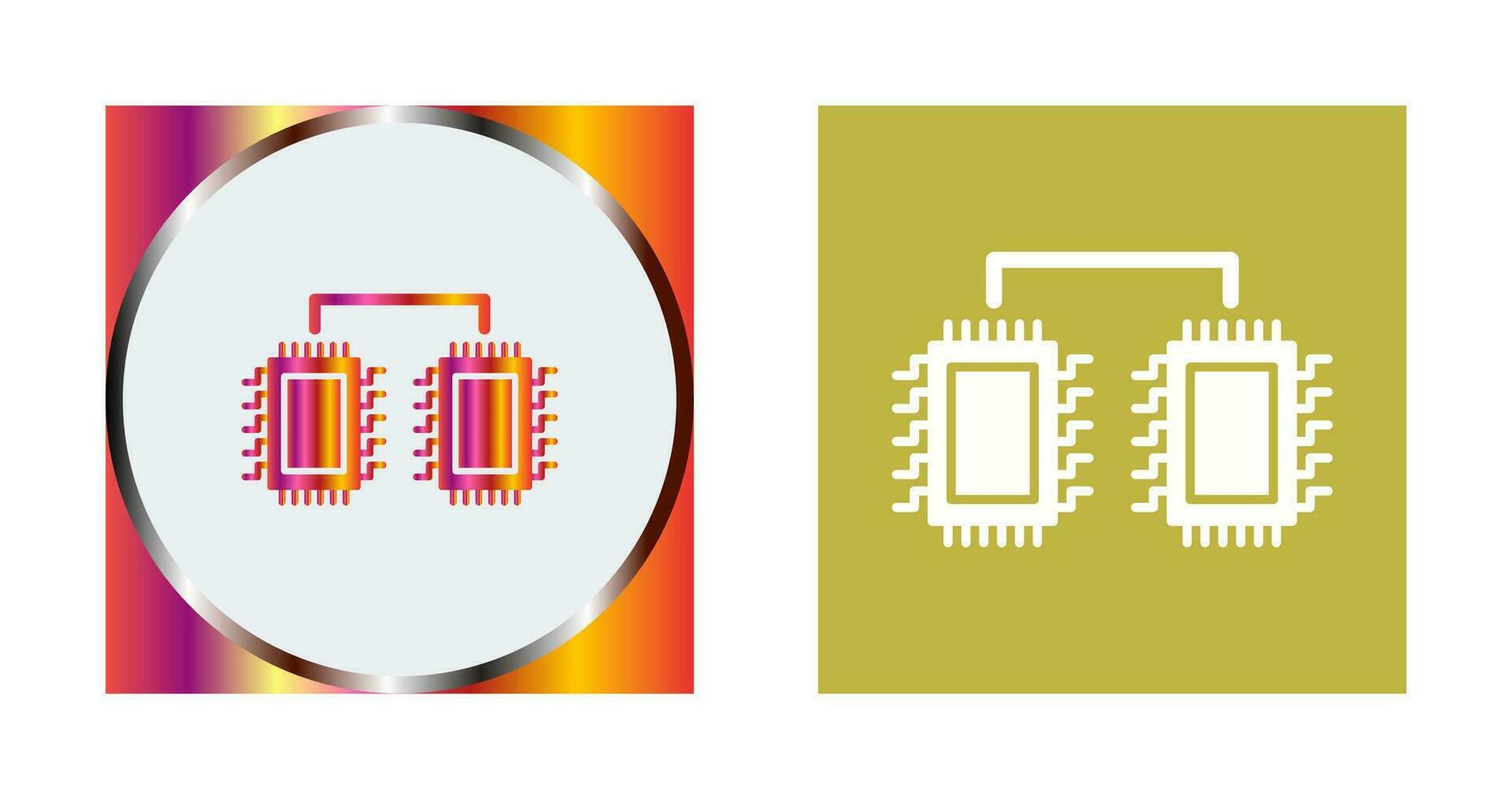 Processors Connected Vector Icon