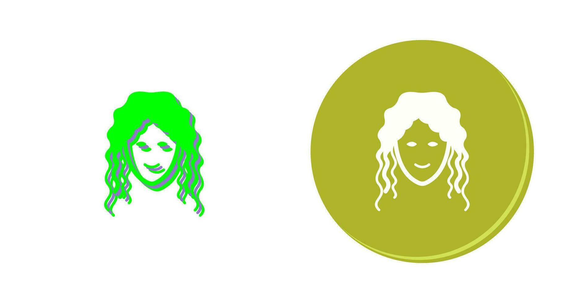 Hair Curly Vector Icon