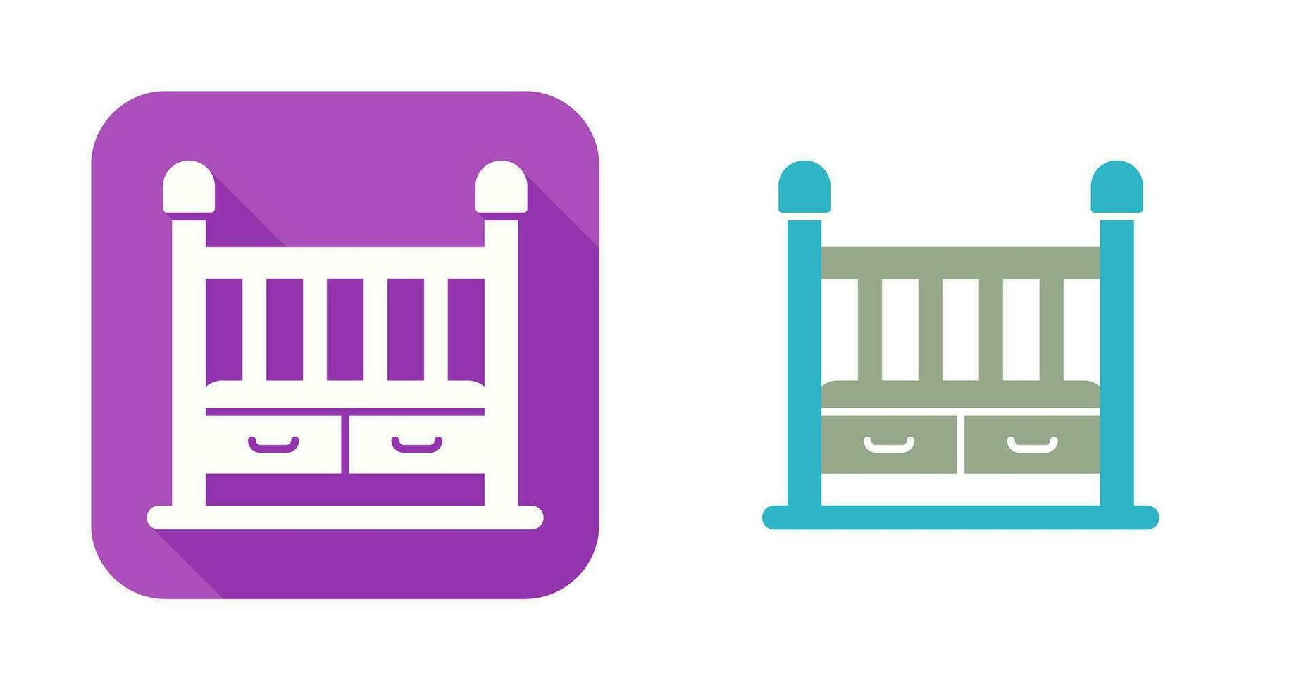 Baby Crib Vector Icon