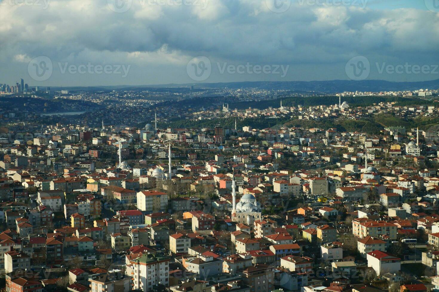 arial ver de Estanbul asiático lado urbano edificio bloques foto