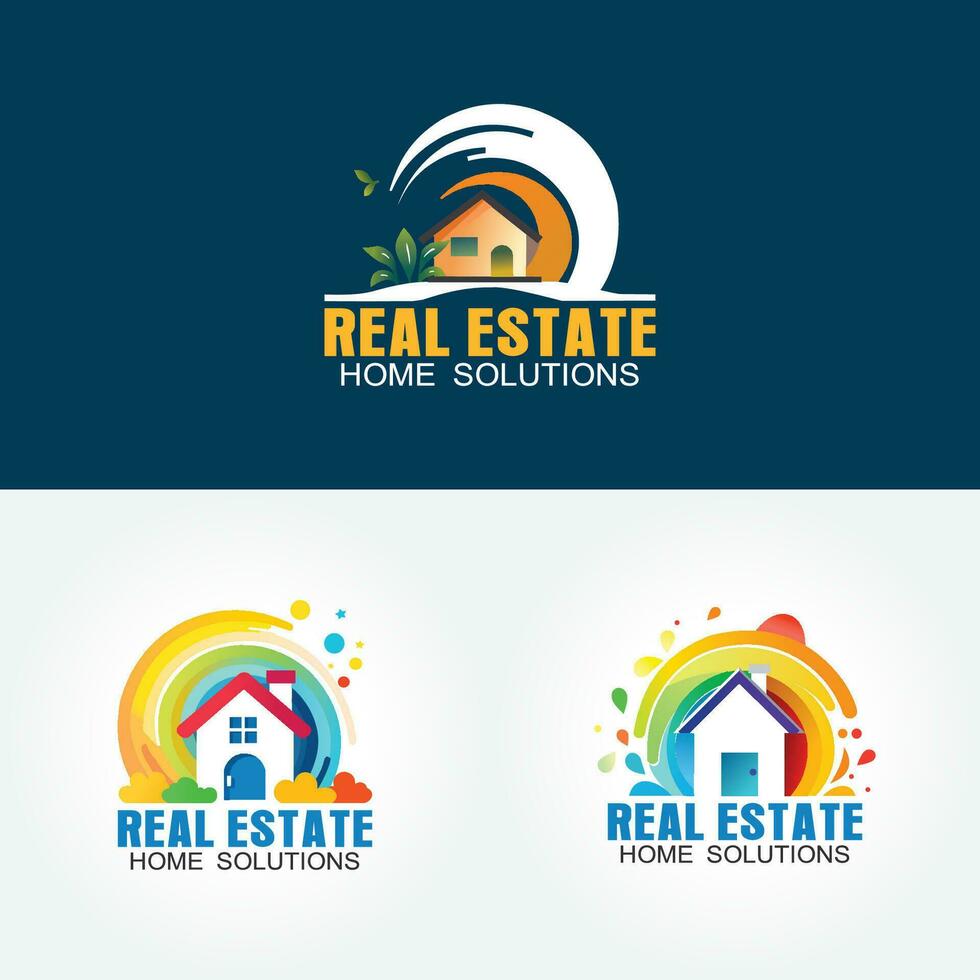 Real estate logo template vector