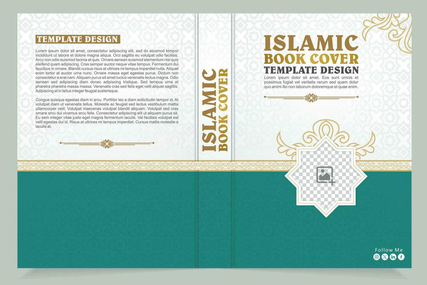 Arabic book cover design vector magazine cover page Islamic book cover brochure