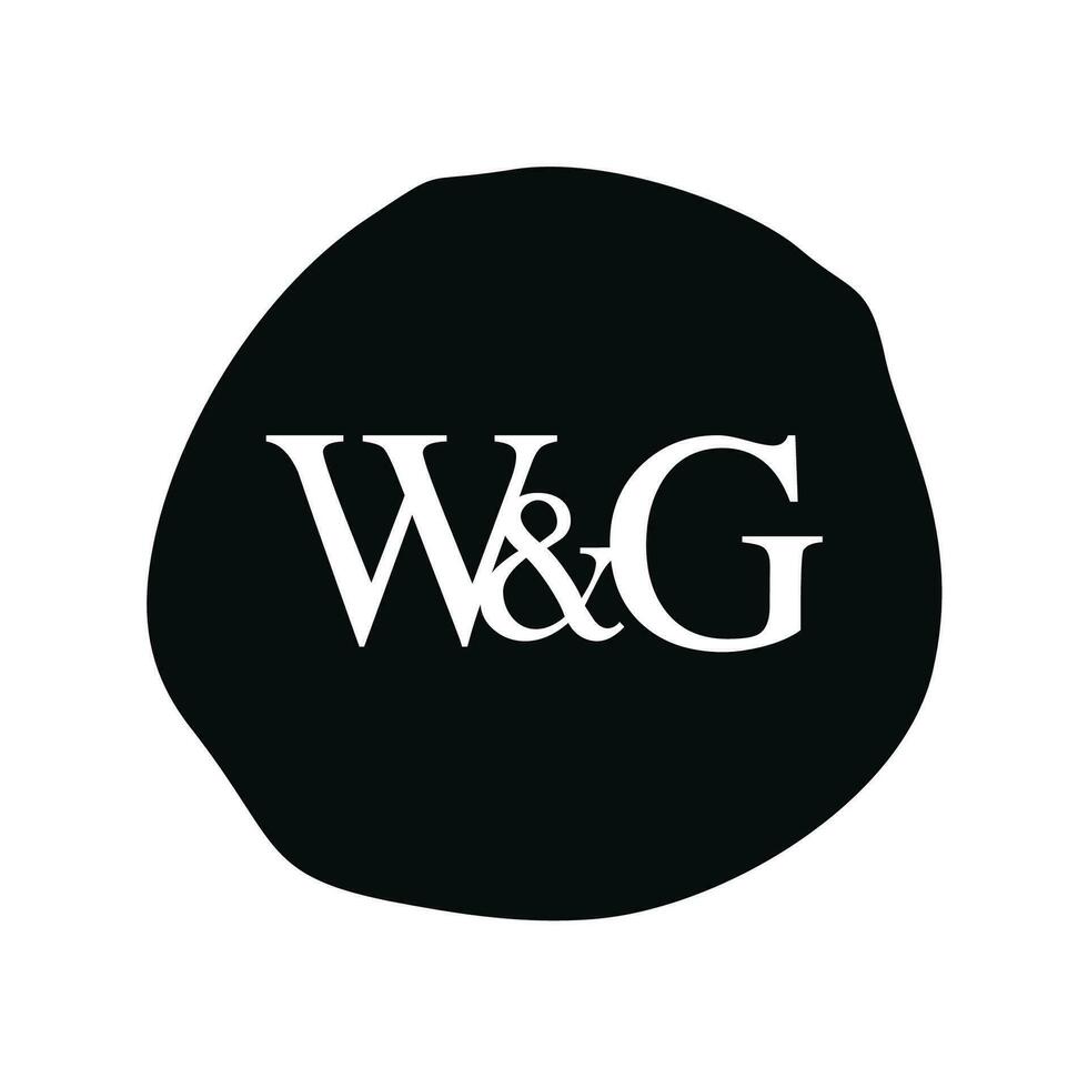 W Initial logo letter brush monogram comapany vector