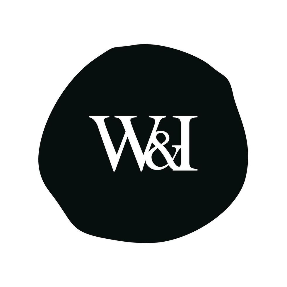 WI Initial logo letter brush monogram comapany vector