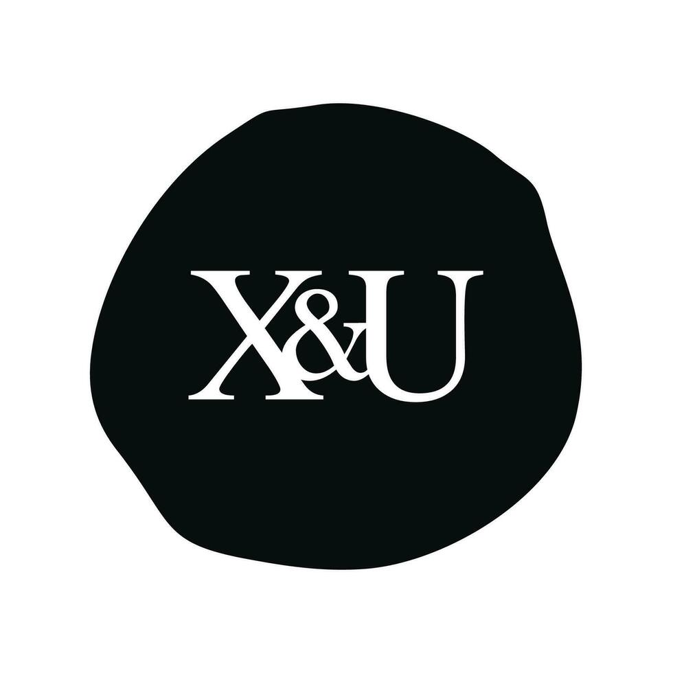 XU Initial logo letter brush monogram comapany vector