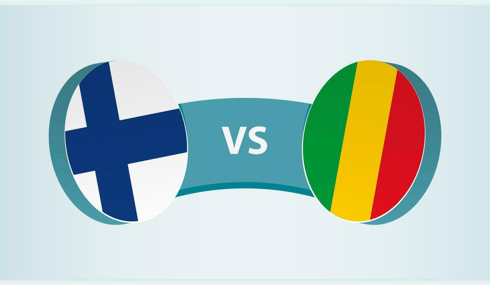 Finland versus Mali, team sports competition concept. vector