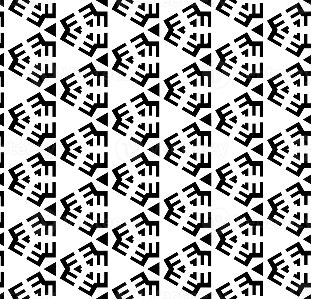 Black seamless abstract pattern. Overlay for background and backdrop. Ornamental design. PNG graphic illustration with transparent background.