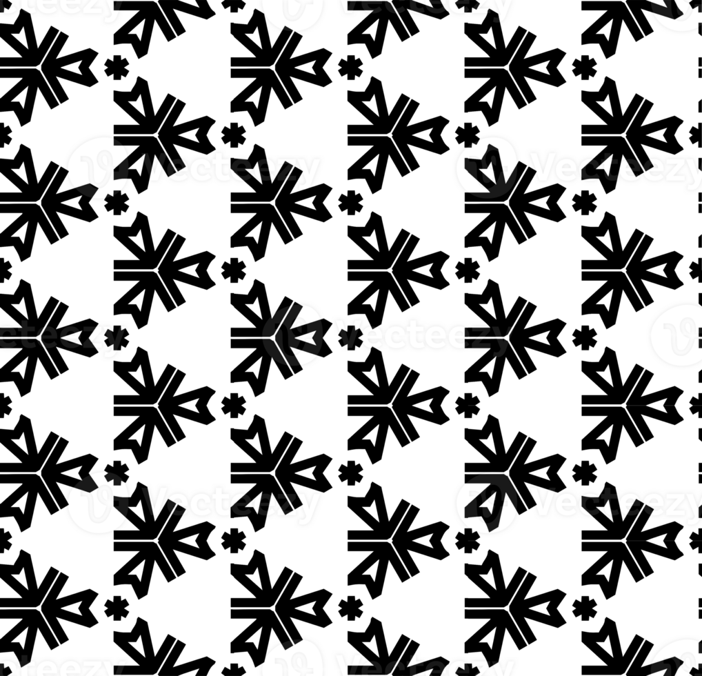 Black seamless abstract pattern. Overlay for background and backdrop. Ornamental design. PNG graphic illustration with transparent background.