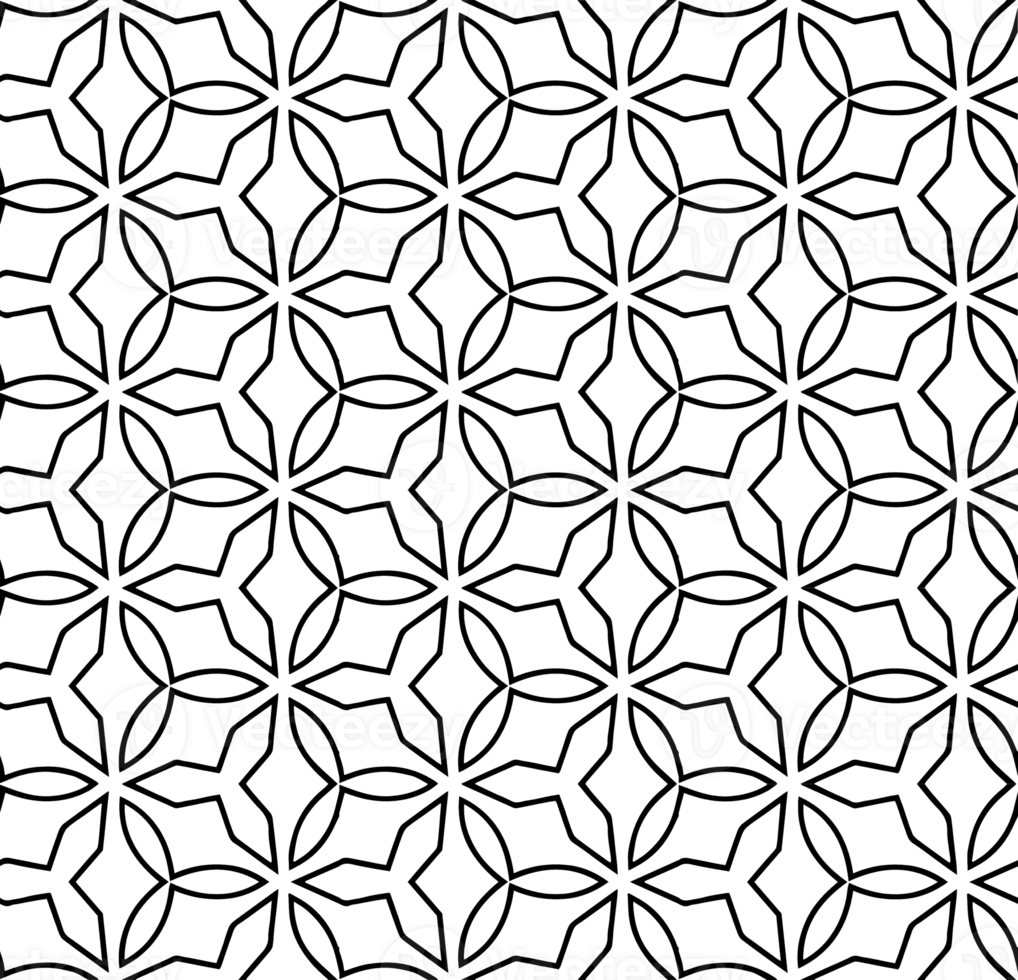 Black seamless abstract pattern. Overlay for background and backdrop. Ornamental design. PNG graphic illustration with transparent background.