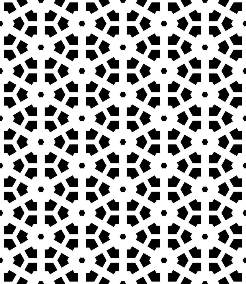 Black and white seamless abstract pattern. Background and backdrop. Grayscale ornamental design. vector