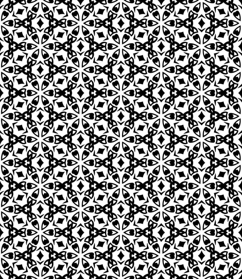 Black and white seamless abstract pattern. Background and backdrop. Grayscale ornamental design. vector