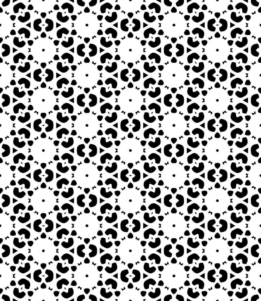Black and white seamless abstract pattern. Background and backdrop. Grayscale ornamental design. vector