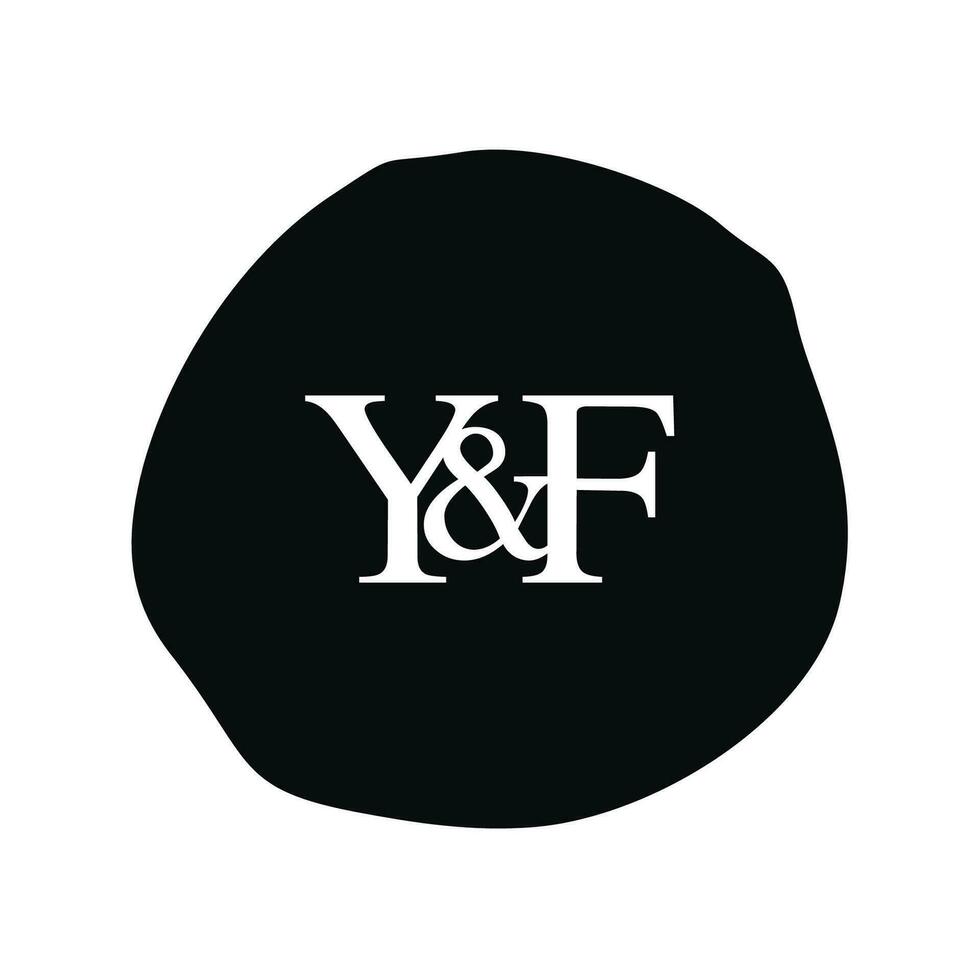 YF Initial logo letter brush monogram comapany vector
