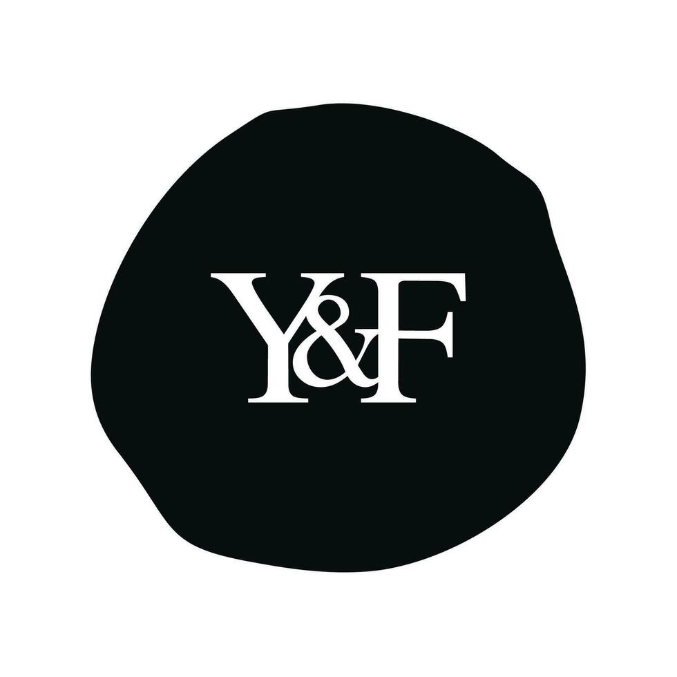 yf inicial logo letra cepillo monograma comapany vector