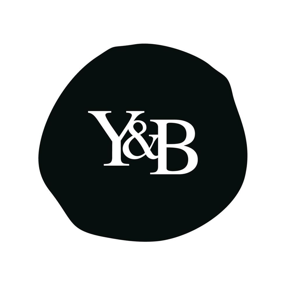YB Initial logo letter brush monogram comapany vector