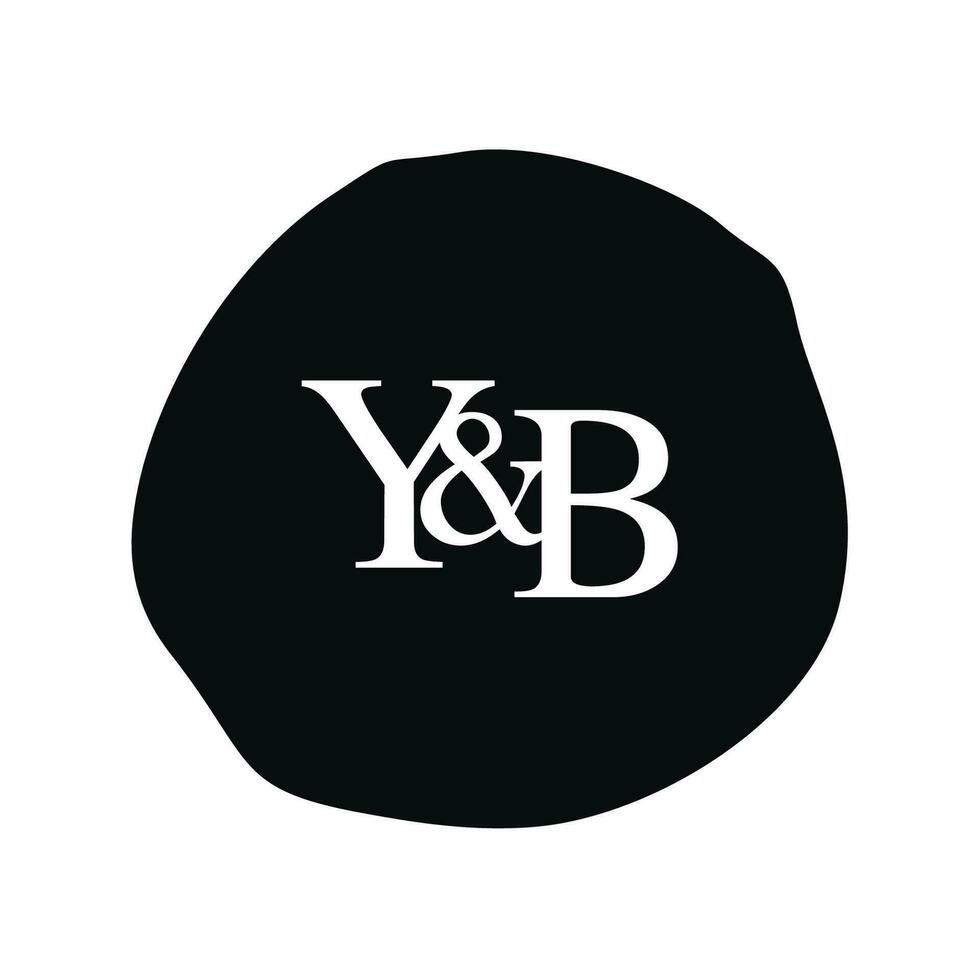 yb inicial logo letra cepillo monograma comapany vector