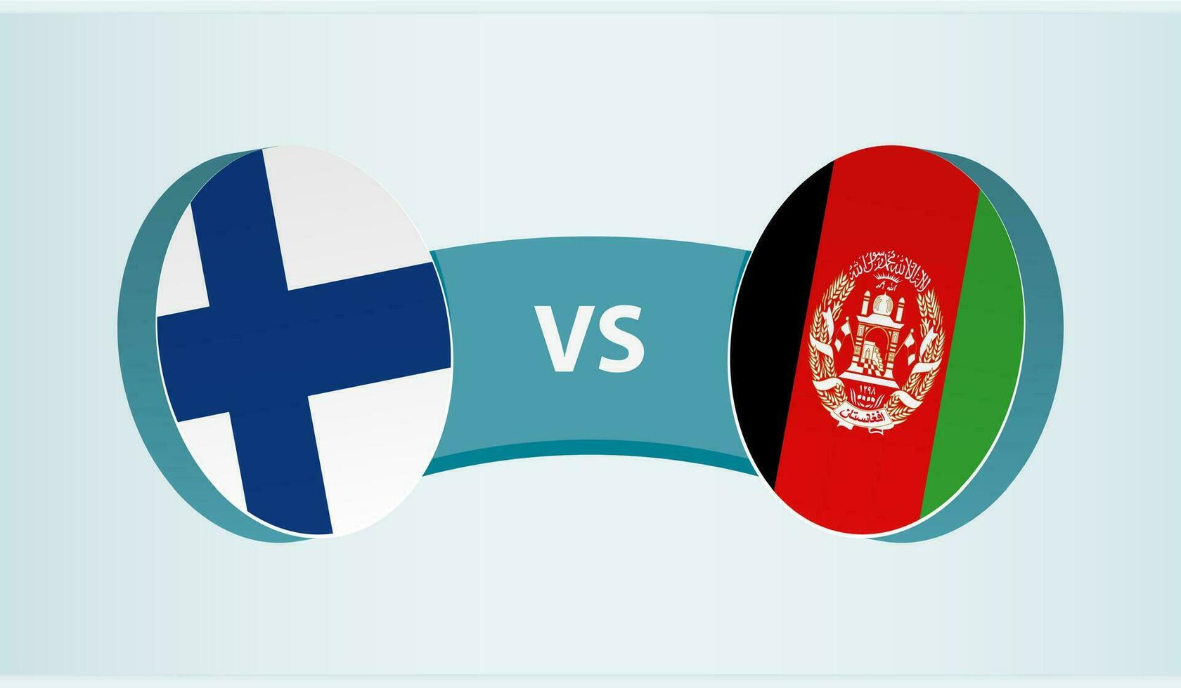 Finland versus Afghanistan, team sports competition concept. vector