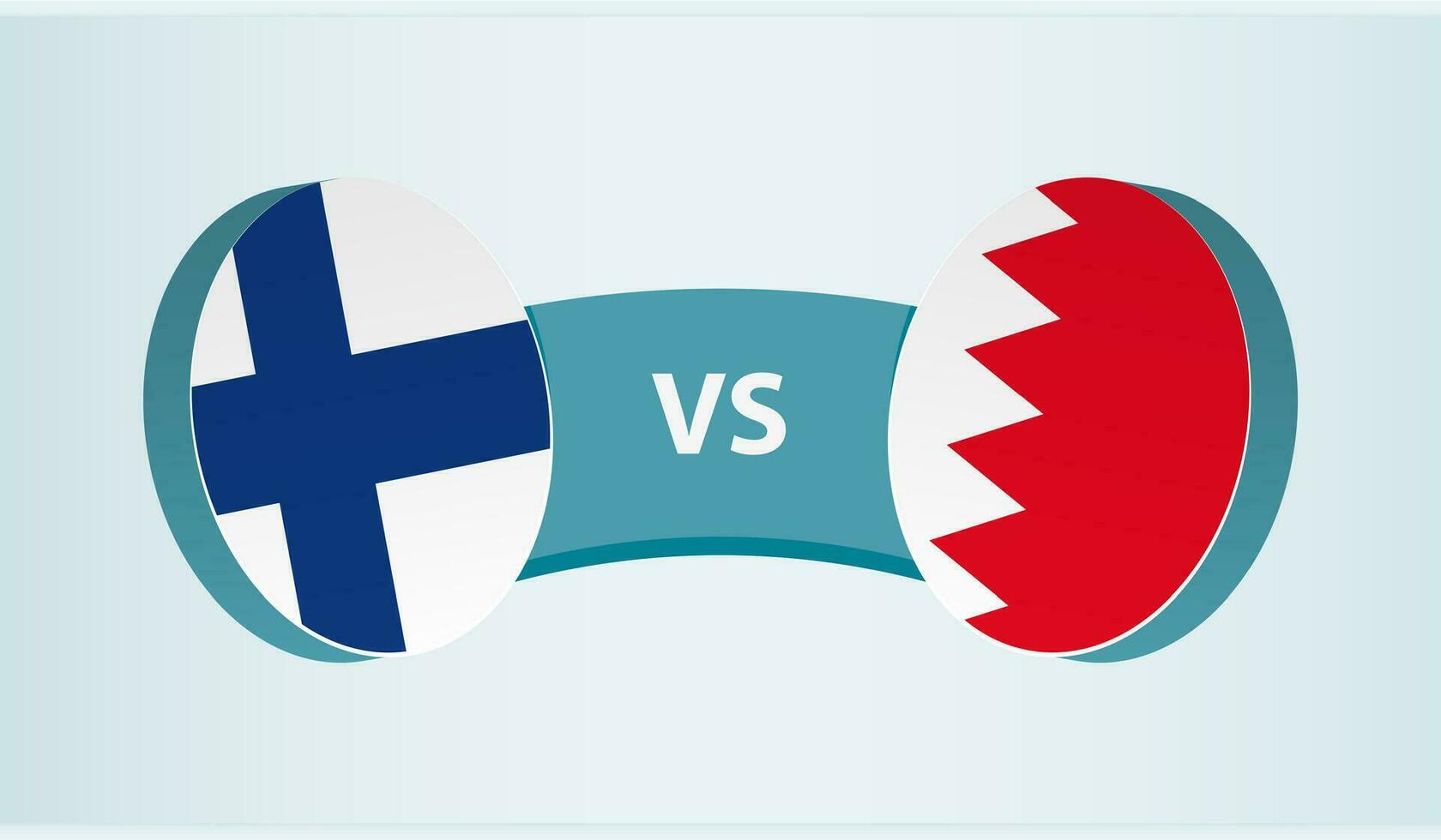 Finland versus Bahrain, team sports competition concept. vector