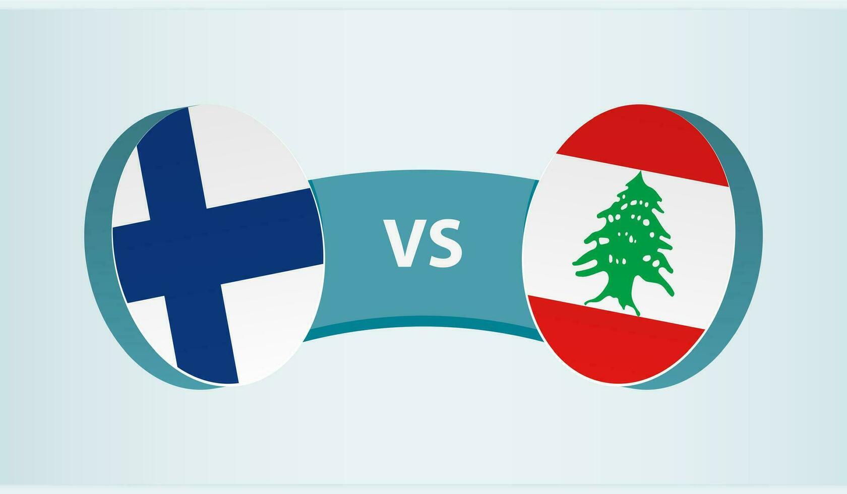 Finland versus Lebanon, team sports competition concept. vector