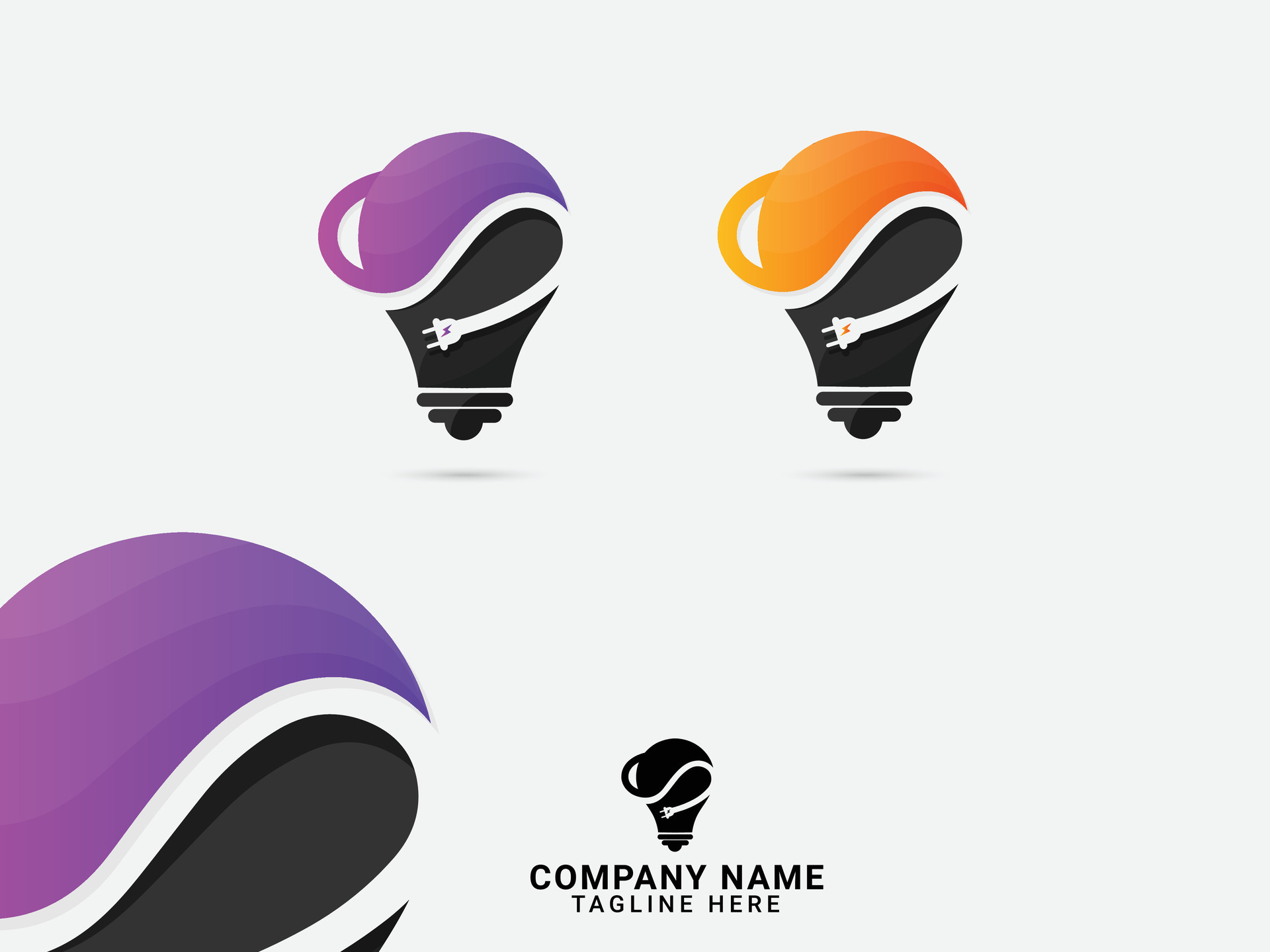 Light bulb logo design. Bulb vector. Electricity. Volt. Bulb business