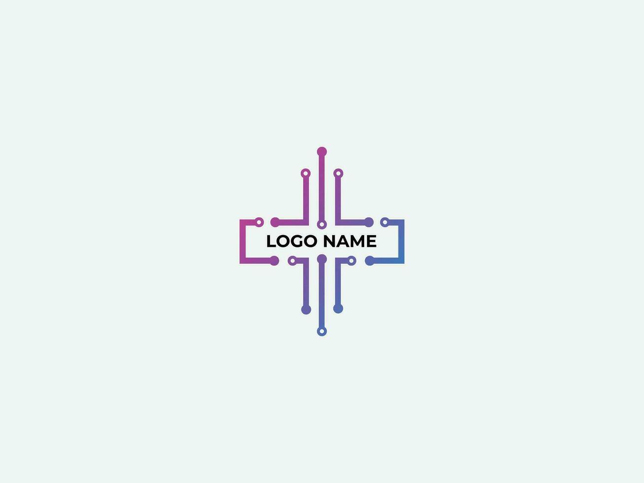 Technology logo design. Tech logo. Computer. Modern tech. Icon. Creative design. Technology vector. Colorful. Premium template vector