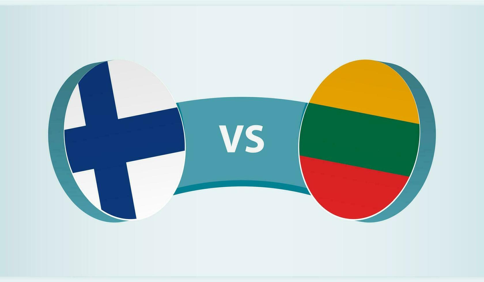 Finland versus Lithuania, team sports competition concept. vector