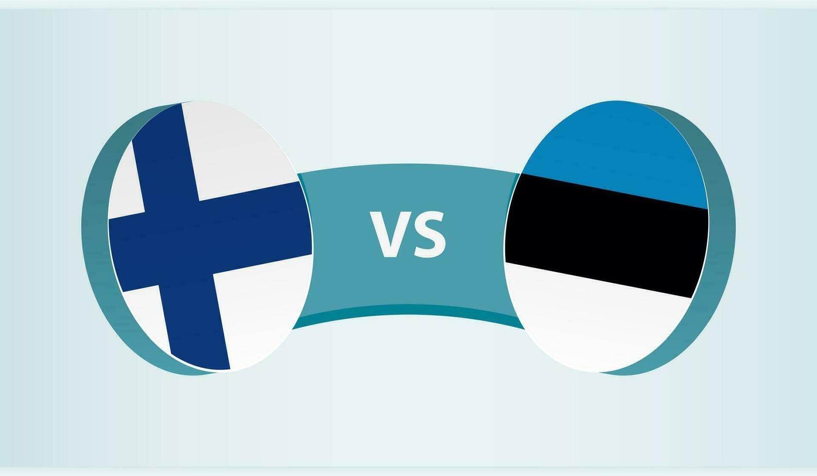 Finlandia versus Estonia, equipo Deportes competencia concepto. vector