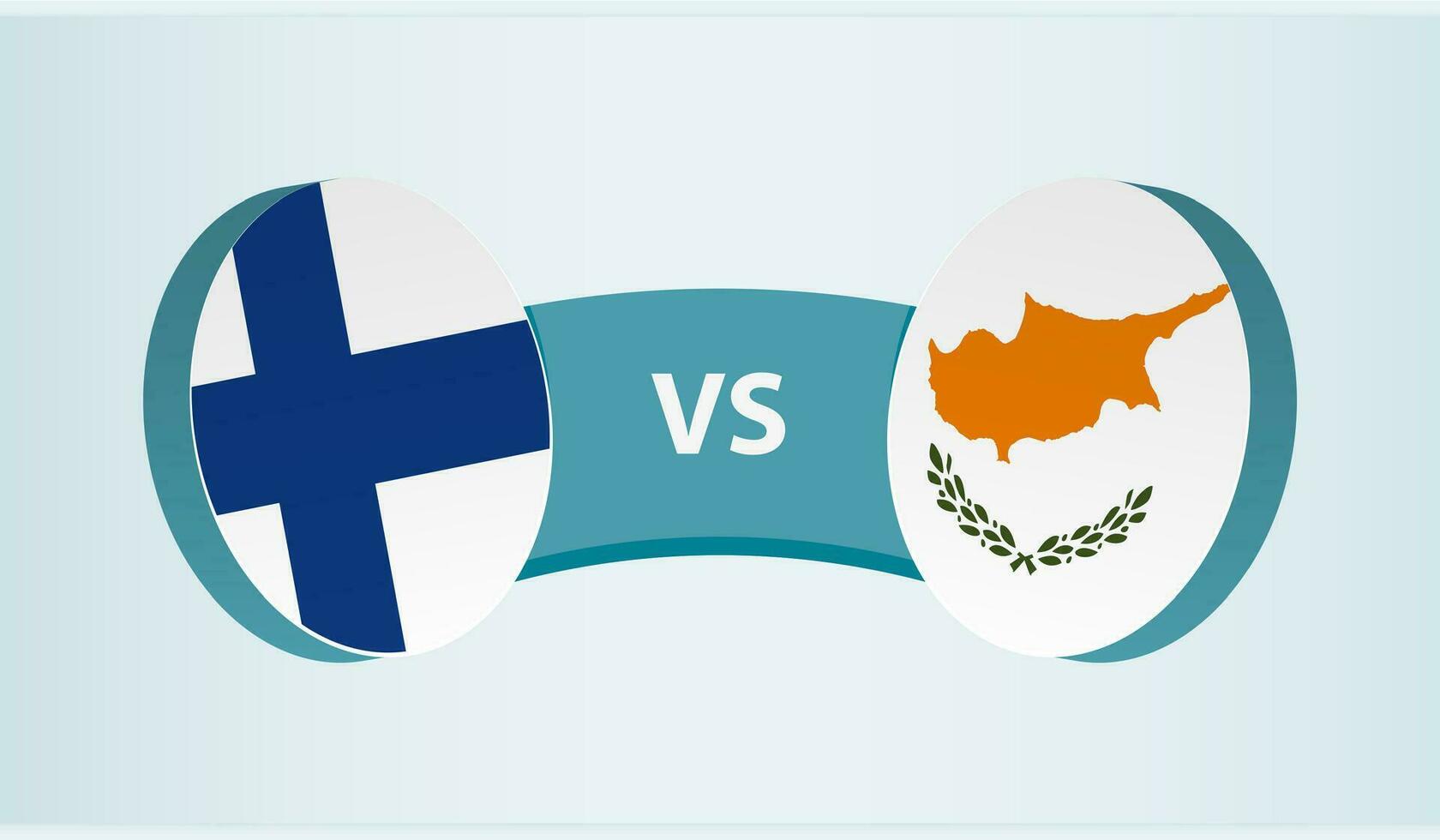 Finland versus Cyprus, team sports competition concept. vector