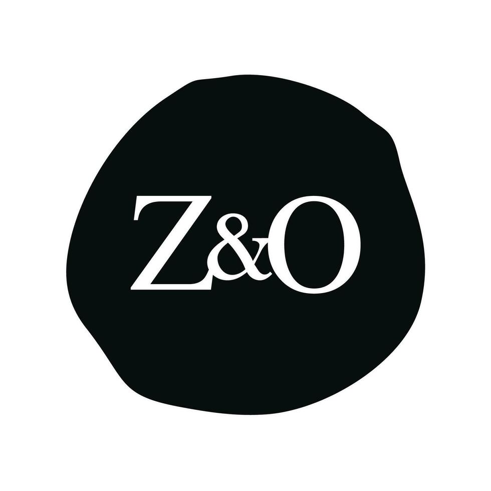 ZO Initial logo letter brush monogram comapany vector