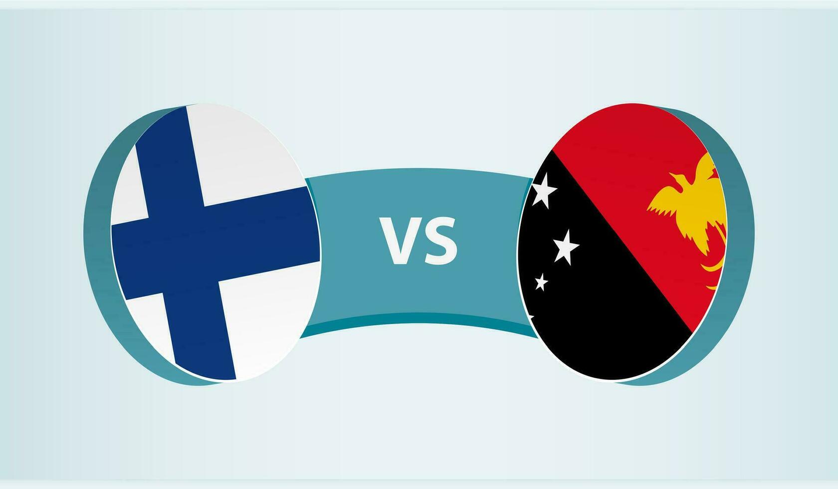 Finland versus Papua New Guinea, team sports competition concept. vector