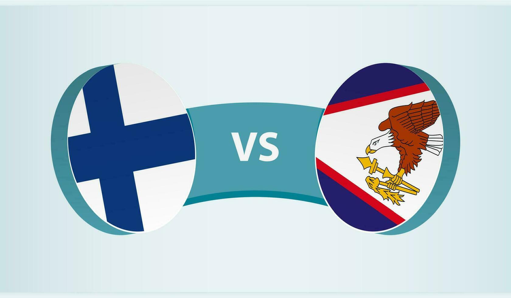 Finland versus American Samoa, team sports competition concept. vector
