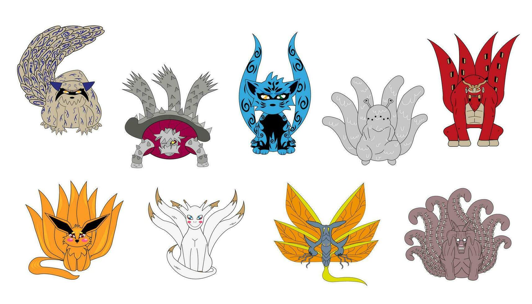 Set of Animals. Vector illustration. All elements are isolated
