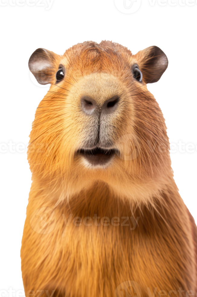 Portrait of a happy capybara png