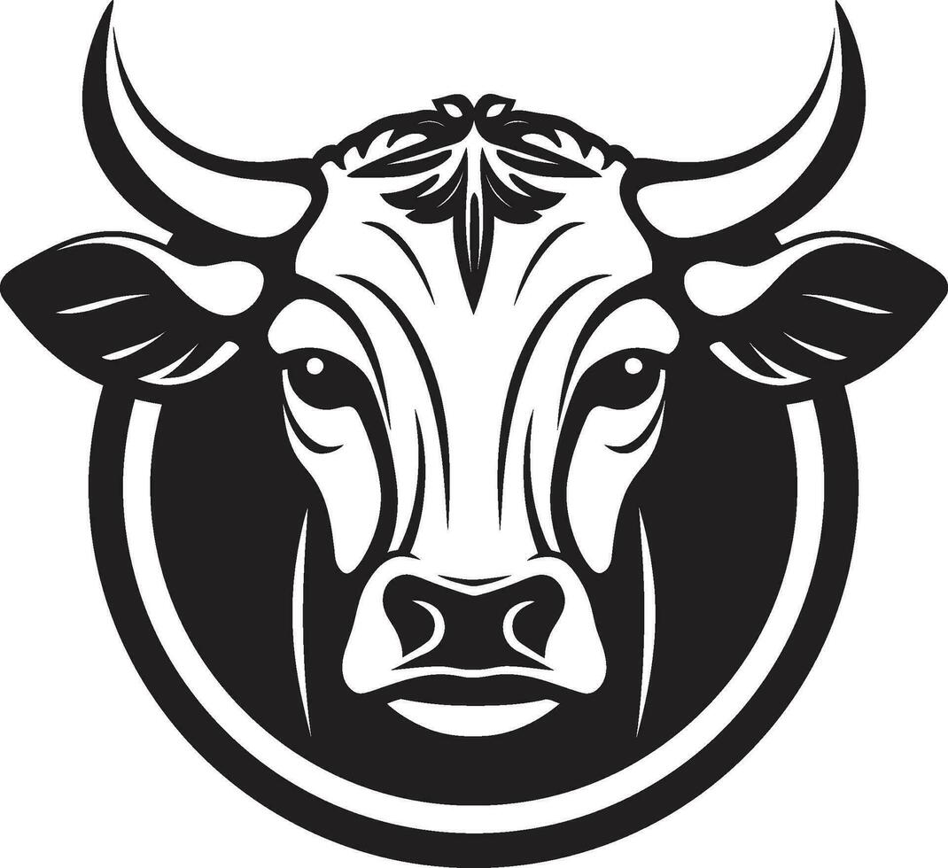 lechería vaca negro vector logo para sitio web negro lechería vaca logo vector para sitio web